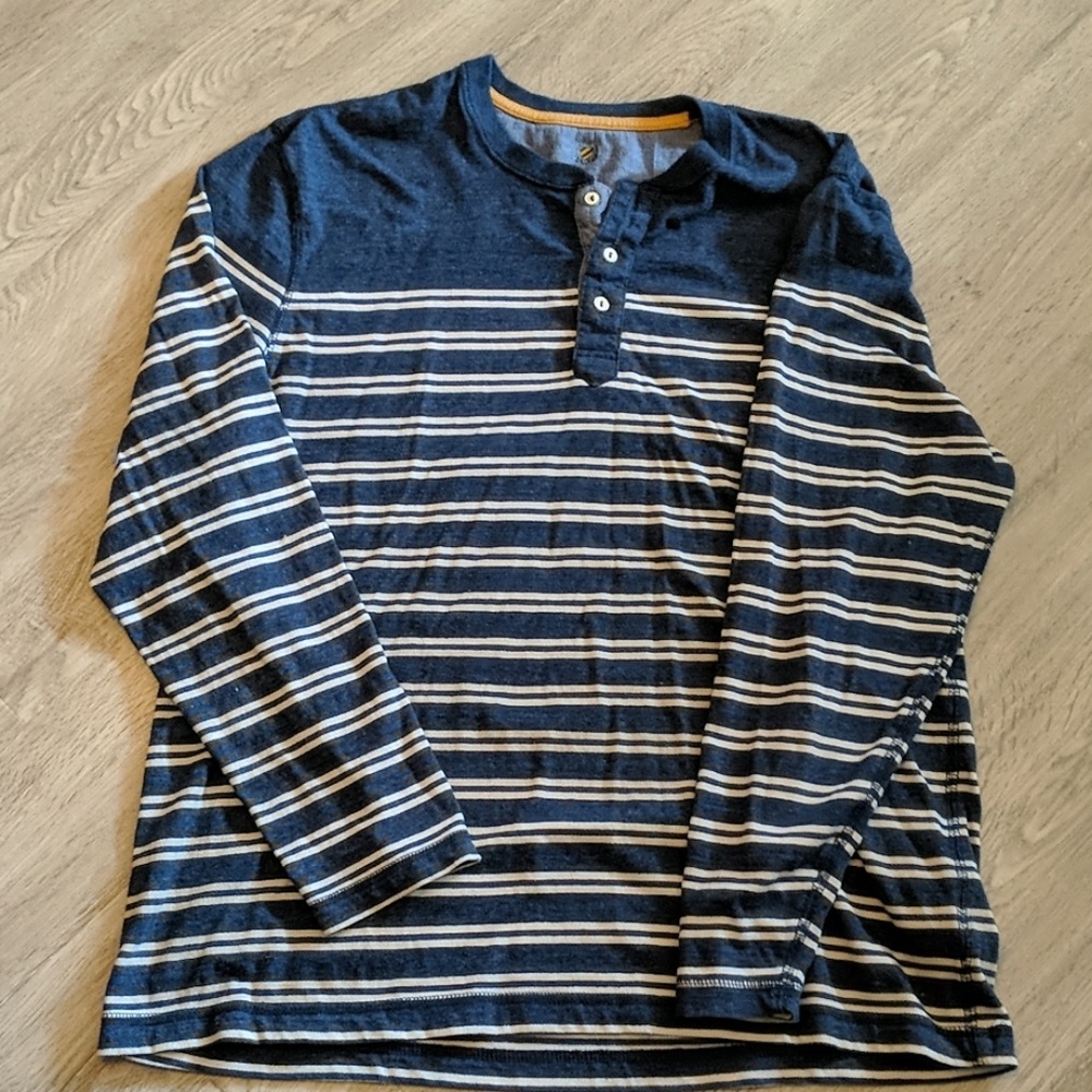 🏷️SALE Club Room Blue and Cream Striped Shirt